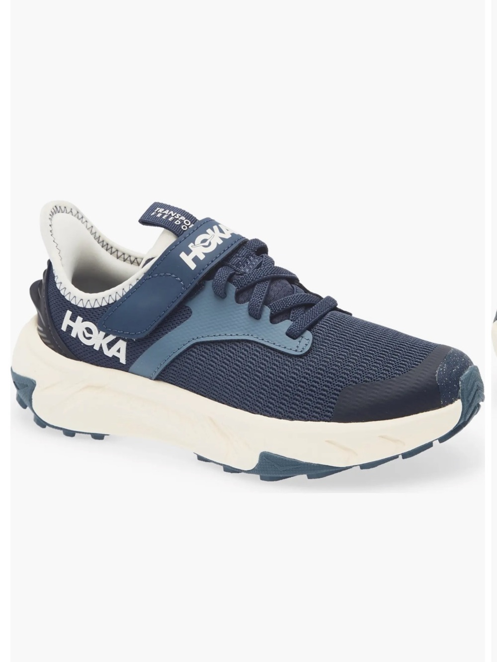 Hoka K Transport Freedom Little Kids Sneaker in Navy